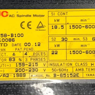 FANUC A06B-0858-B100