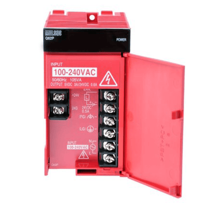 Mitsubishi Q62P | System Q Power Supply Module, 100-240V AC input, 5V DC, 3A, 24V DC 0.6A output Repair Service